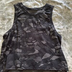 Lululemon Athletica Black Camouflage Tank Top